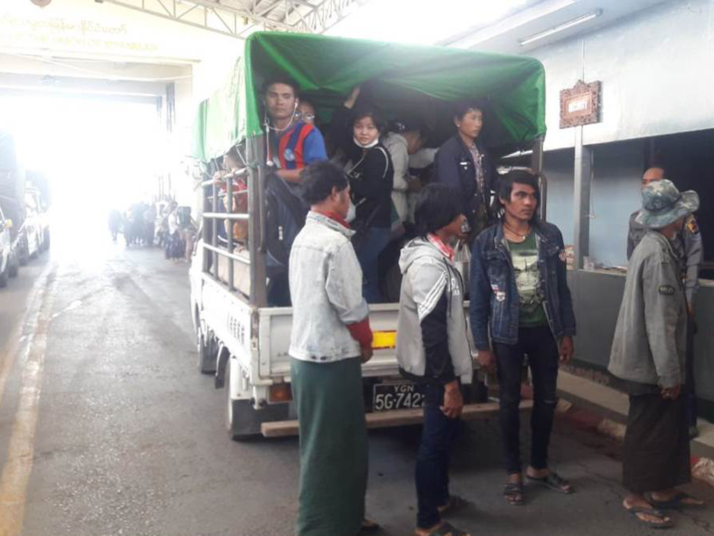 မြဝတီနှင့် တာချီလိတ်မြို့တို့၌ မြန်မာရွှေ့ပြောင်းအလုပ်သမား ၇၀ ဦး ရောက်ရှိမှု