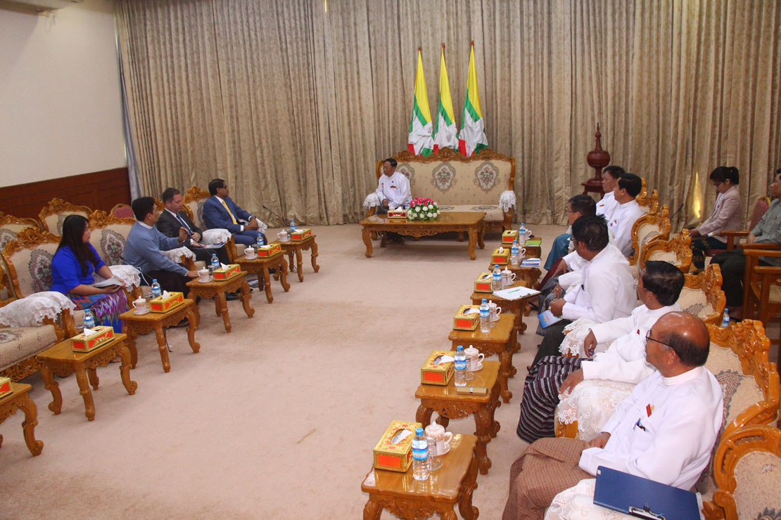 UEC Chairman U Hla Thein meets with Asia-Pacific IFES Regional Director Mr.Vasu Mohan in Nay Pyi Taw